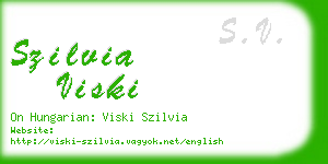 szilvia viski business card